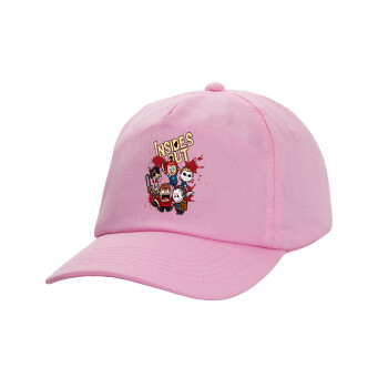 Halloween Inside out, Adult Baseball Cap, 100% Cotton, PINK (COTTON, ADULT, UNISEX, ONE SIZE)