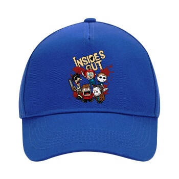 Halloween Inside out, Ultimate Adult Hat BLUE, (100% COTTON DRILL, ADULT, UNISEX, ONE SIZE)