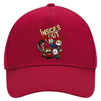 Halloween Inside out, Adult Ultimate Hat RED, (100% COTTON DRILL, ADULT, UNISEX, ONE SIZE)