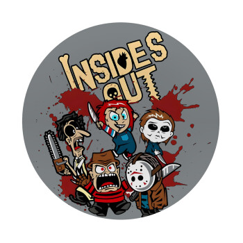 Halloween Inside out, Mousepad Round 20cm