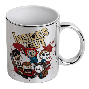 Halloween Inside out, Mug ceramic, silver mirror, 330ml