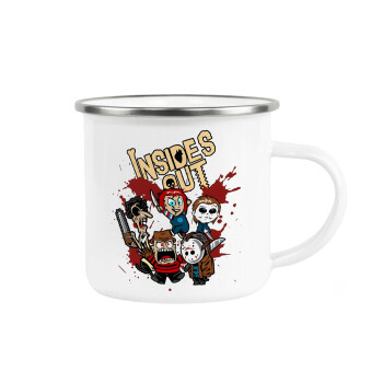 Halloween Inside out, Metallic enamel cup white 360ml