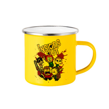 Halloween Inside out, Yellow Enamel Metallic Cup 360ml