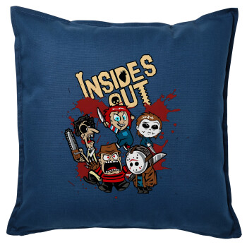 Halloween Inside out, Sofa cushion Blue 50x50cm includes filling