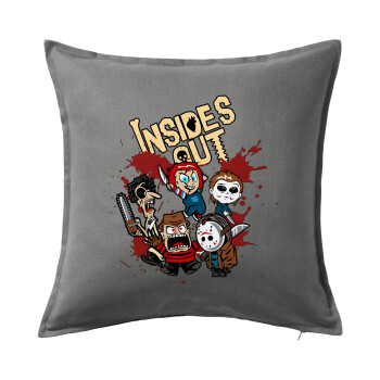 Halloween Inside out, Sofa cushion Grey 50x50cm includes filling