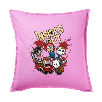 Halloween Inside out, Sofa cushion Pink 50x50cm includes filling