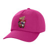 Children's Baseball Cap, 100% Cotton Twill, Fuchsia (COTTON, CHILDREN'S, UNISEX, ONE SIZE)