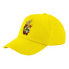 Child's Baseball Cap, 100% Cotton Twill, Yellow (COTTON, CHILD, UNISEX, ONE SIZE)