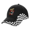 Adult Ultimate BLACK RACING Cap, (100% COTTON DRILL, ADULT, UNISEX, ONE SIZE)