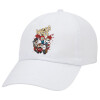 Adult Baseball Cap White 5-panel (POLYESTER, ADULT, UNISEX, ONE SIZE)