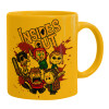 Ceramic coffee mug yellow, 330ml (1pcs)