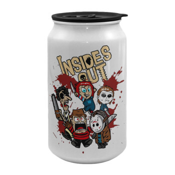 Halloween Inside out, Κούπα ταξιδιού μεταλλική με καπάκι (tin-can) 500ml