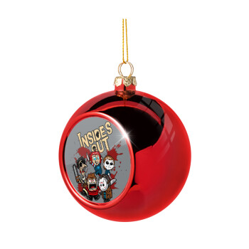 Halloween Inside out, Christmas tree ball Red 8cm