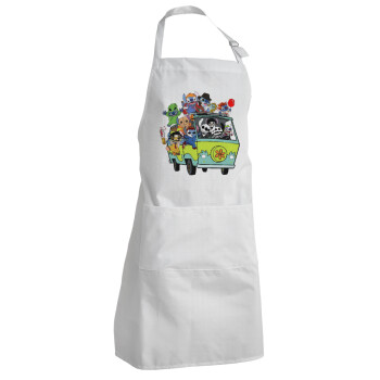 Stitch Halloween, Adult Chef Apron (with sliders and 2 pockets)