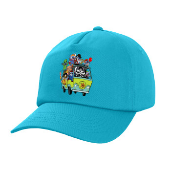 Stitch Halloween, Adult Baseball Cap, 100% Cotton, Blue (COTTON, ADULT, UNISEX, ONE SIZE)