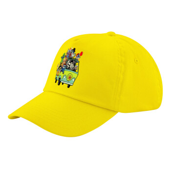 Stitch Halloween, Child's Baseball Cap, 100% Cotton Twill, Yellow (COTTON, CHILD, UNISEX, ONE SIZE)