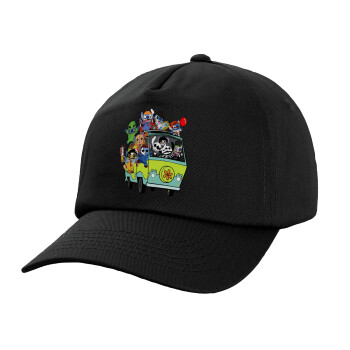 Stitch Halloween, Child's Baseball Cap, 100% Cotton, Black