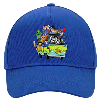 Stitch Halloween, Ultimate Adult Hat BLUE, (100% COTTON DRILL, ADULT, UNISEX, ONE SIZE)