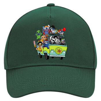 Stitch Halloween, Adult Ultimate Hat GREEN, (100% COTTON DRILL, ADULT, UNISEX, ONE SIZE)