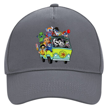 Stitch Halloween, Ultimate Adult Hat Grey, (100% COTTON DRILL, ADULT, UNISEX, ONE SIZE)