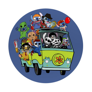 Stitch Halloween, Mousepad Round 20cm