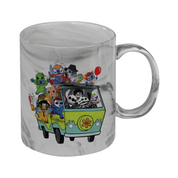 Stitch Halloween, Mug ceramic marble style, 330ml