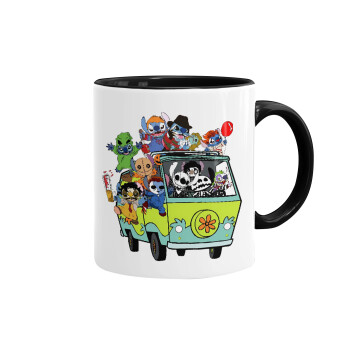 Stitch Halloween, Mug colored black, ceramic, 330ml