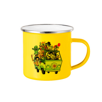 Stitch Halloween, Yellow Enamel Metallic Cup 360ml