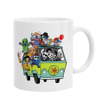 Stitch Halloween, Ceramic coffee mug, 330ml