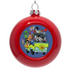 Red Christmas tree ornament bauble 8cm