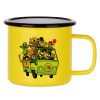 Metallic enamel MATT Yellow cup 360ml