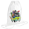 Backpack pouch GYMBAG white (28x40cm)