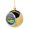 Golden Christmas tree ball ornament 8cm