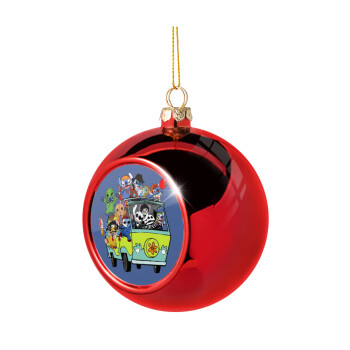 Stitch Halloween, Christmas tree ball Red 8cm