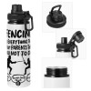 Metal water bottle with safety cap, aluminum 850ml