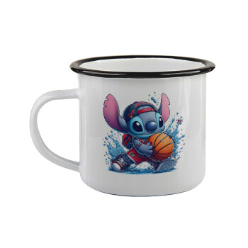 Stitch Basketball, Κούπα εμαγιέ με μαύρο χείλος 360ml