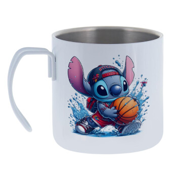 Stitch Basketball, Mug Stainless steel double wall 400ml