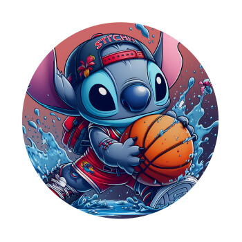 Stitch Basketball, Mousepad Round 20cm