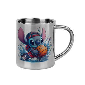 Stitch Basketball, Mug Stainless steel double wall 300ml