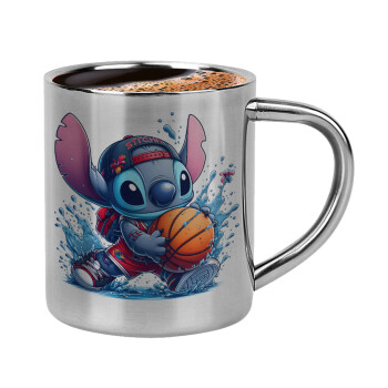 Stitch Basketball, Κουπάκι μεταλλικό διπλού τοιχώματος για espresso (220ml)