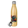 Glitter gold stainless steel thermos bottle, double-walled, 500ml