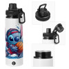 Metal water bottle with safety cap, aluminum 850ml