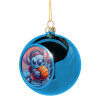 Blue Christmas tree ball ornament 8cm