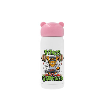 Garfield Fitness, Pink stainless steel thermal flask, 320ml