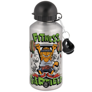 Garfield Fitness, Metallic water jug, Silver, aluminum 500ml