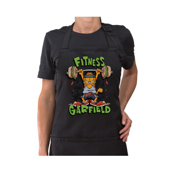 Garfield Fitness, Ποδιά μακρία Σεφ ολοσωμη με τσέπες Μαύρη (ΕΝΗΛΙΚΩΝ)