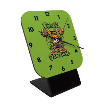 Garfield Fitness, Quartz Table clock in natural wood (10cm)