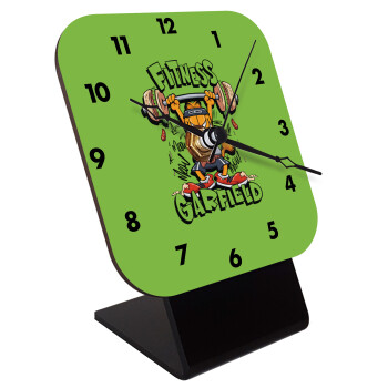 Garfield Fitness, Quartz Wooden table clock with hands (10cm)