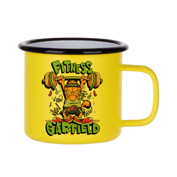 Garfield Fitness, Metallic enamel MATT Yellow cup 360ml