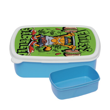 Garfield Fitness, ΜΠΛΕ παιδικό δοχείο φαγητού (lunchbox) πλαστικό (BPA-FREE) Lunch Βox M18 x Π13 x Υ6cm